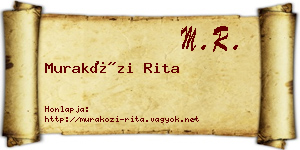Muraközi Rita névjegykártya